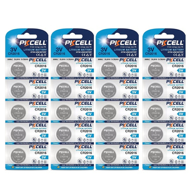 باتری سکه ای پی‌کی سل مدل CR2016 3V Lithium Manganese بسته 20 عددی