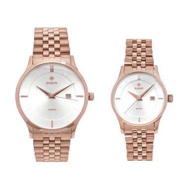 ست ساعت مچی عقربه ای زنانه و مردانه سورین مدل GL1015B-SR03S