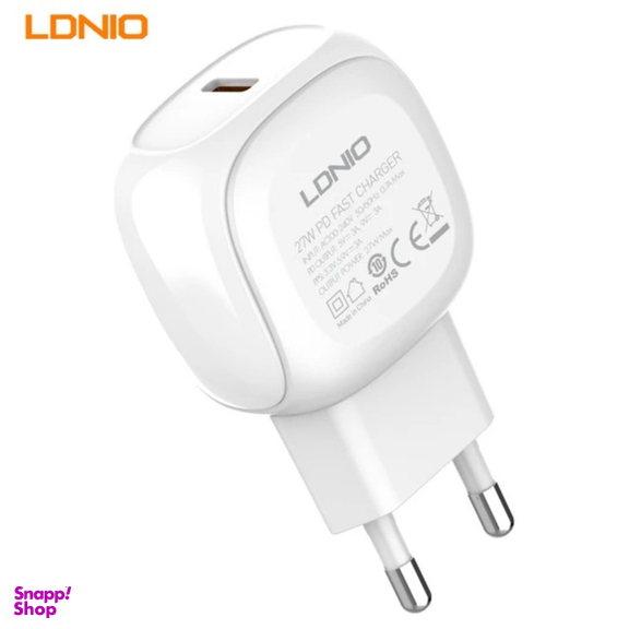 آداپتور شارژر 27 وات الدینیو مدل A1206C به همراه کابل تبدیل USB-C