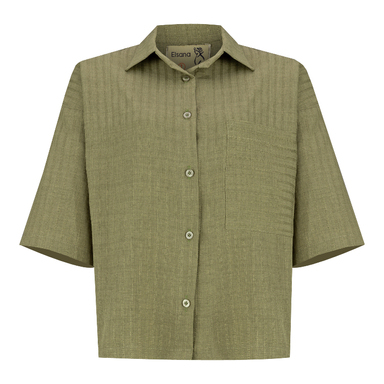 شومیز زنانه السانا مدل سارال کد 224110 رنگ سبز تیره