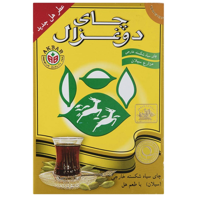 چای دو غزال با طعم هل وزن 500 گرم