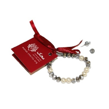 دستبند دخترانه محک مدل مهره ای صدفی کد 968558