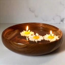 شمع مدل گل بابونه بسته 4 عددی