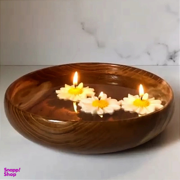 شمع مدل گل بابونه بسته 4 عددی
