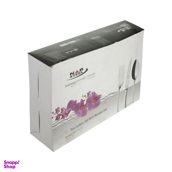سرویس قاشق و چنگال 98 پارچه ناب استیل مدل ونیز