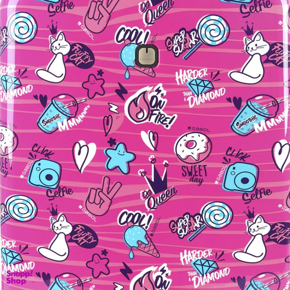 چمدان طرحدار گابل مدل sticker سایز کابین