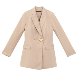 کت زنانه برنس مدل هنگامه رنگ کرم