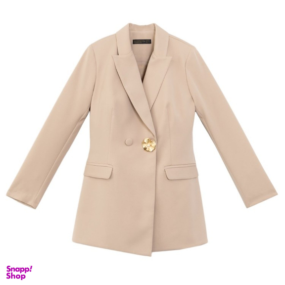 کت زنانه برنس مدل هنگامه رنگ کرم