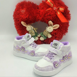 نیم بوت دخترانه مدل RO10217 رنگ سفید بنفش