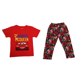 ست تیشرت و شلوار پسرانه مدل 2024 رنگ قرمز