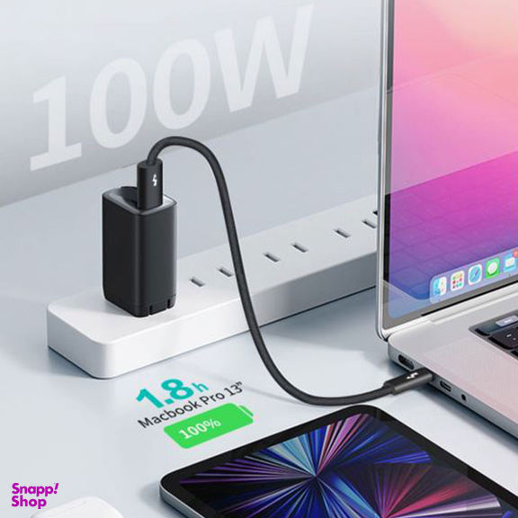 کابل فست شارژ تاندربولت Type-C به Type-C کوتتسی مدل 87315 طول 3 متر