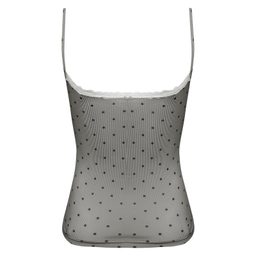 کراپ تاپ زنانه ماییلدا مدل پددار خال خالی کد 5301-6853 رنگ طوسی