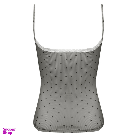 کراپ تاپ زنانه ماییلدا مدل پددار خال خالی کد 5301-6853 رنگ طوسی