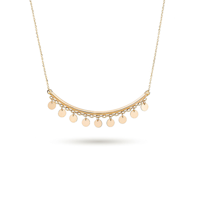 گردنبند طلا 18 عیار زنانه میلی گالری طرح سکه کد MT1078