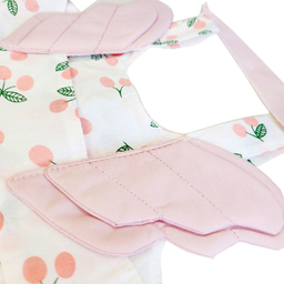 پیراهن دخترانه بالدار به همراه کلاه طرح گیلاس کد 10147