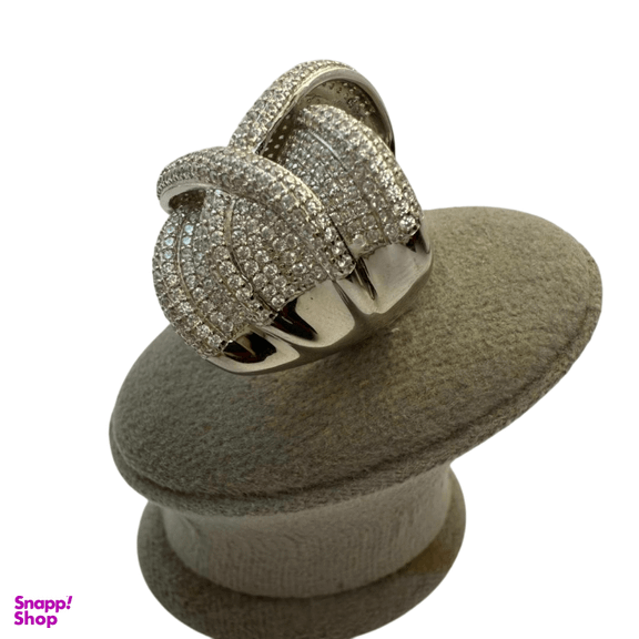 انگشتر نقره 925 عیار زنانه طرح نگین جواهر کد RNGF 1119