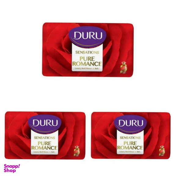 صابون شستشو دورو مدل PURE ROMANCE تحت لیسانس وزن 90 گرم مجموعه 3 عددی