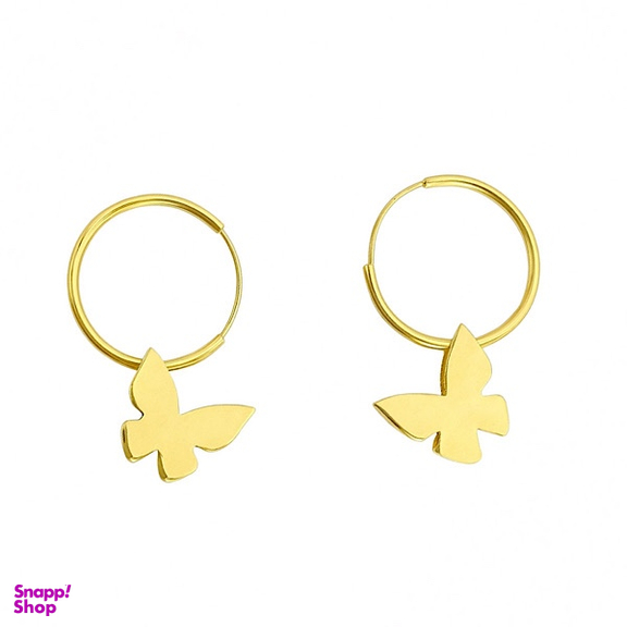 گوشواره طلا 18 عیار زنانه طرح پروانه کد 00288