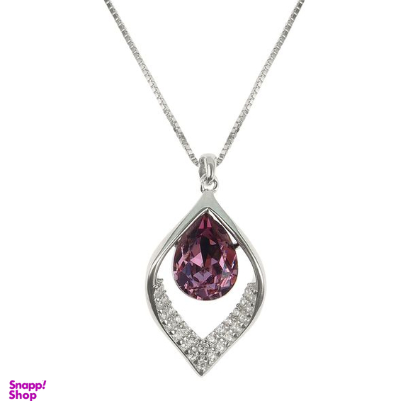 گردنبند نقره زنانه سواروسکی مدل اسپرت تک سنگ اشک خاص کد 369852