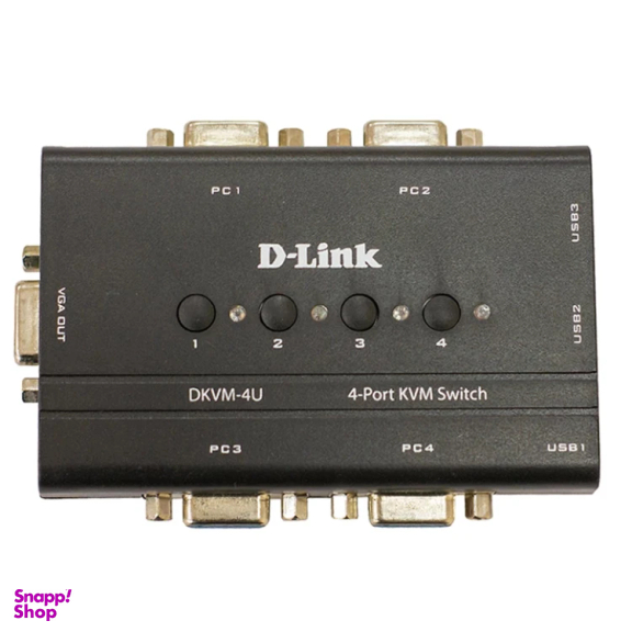 سوییچ 4 پورت دی-لینک مدل DKVM-4U