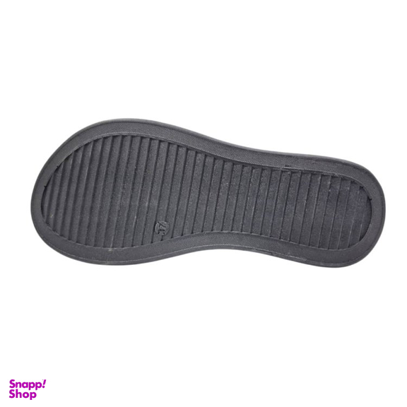 صندل طبی زنانه چرم ریباری مدل R70 رنگ مشکی