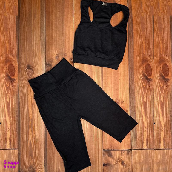 ست نیم تنه و شلوارک زنانه ناتوسا مدل 753 رنگ مشکی