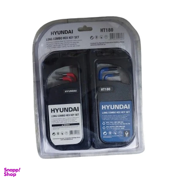 آچار آلن و ستاره ای هیوندای مدل HT180 مجموعه 18 عددی