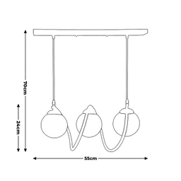 لوستر 3 شعله مدل 811