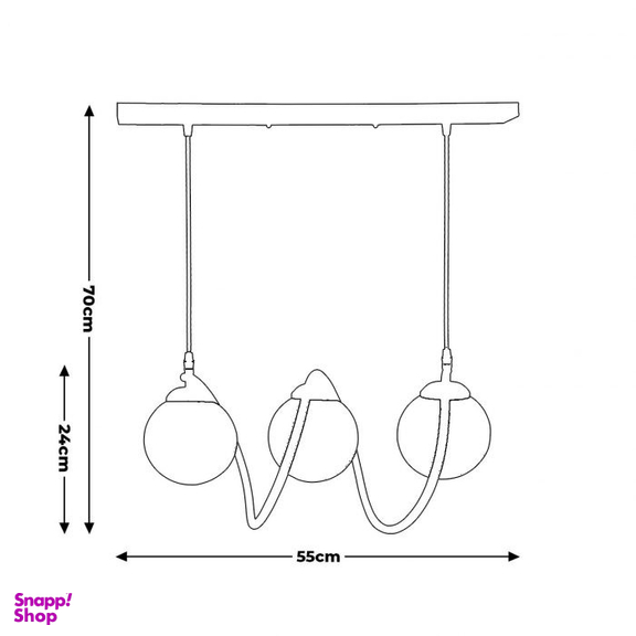 لوستر 3 شعله مدل 811