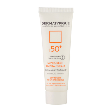کرم ضد آفتاب Spf50 درماتیپیک مدل Hydra بی رنگ مناسب پوست خشک حجم 50 میلی لیتر