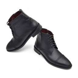 نیم بوت مردانه چرم ریباری مدل Z20 رنگ مشکی