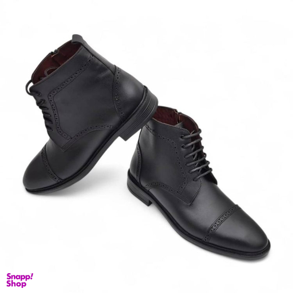 نیم بوت مردانه چرم ریباری مدل Z20 رنگ مشکی