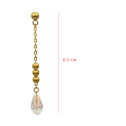 گوشواره زنانه مانچو مدل آویز سفید کد ef032