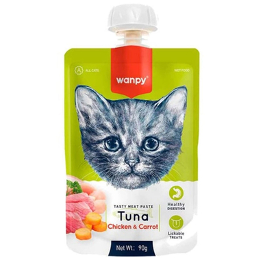 پودینگ گربه ونپی طعم ماهی تن و مرغ و هویج وزن 90 گرم