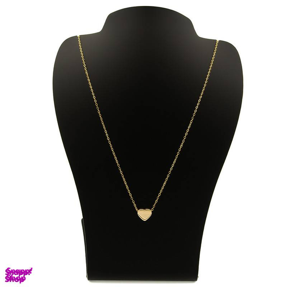 گردنبند طلا 18 عیار زنانه دلوکس مدل قلب 3 بعدی کد D 17