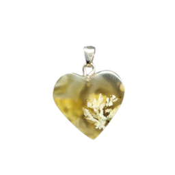 پلاک گردنبند زنانه مدل عقیق شجر طرح قلب کد B29