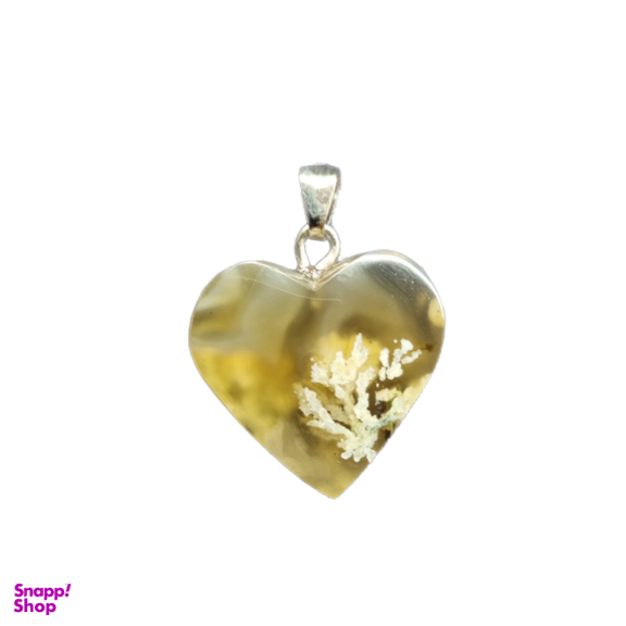 پلاک گردنبند زنانه مدل عقیق شجر طرح قلب کد B29