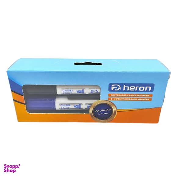 ماژیک وایت برد هرون مدل مگنتی بسته ۲ عددی