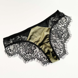 ست شورت و سوتین زنانه نوشه پوش مدل فنردار توری کد 85003 رنگ سبز زیتونی