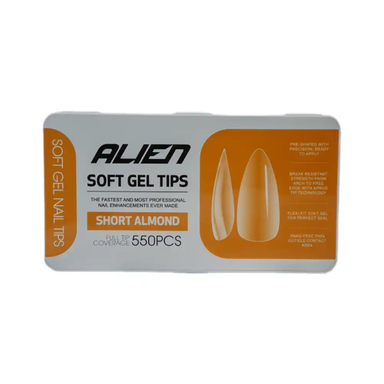ناخن مصنوعی الین پلاست مدل short almond بسته 550 عددی