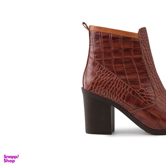 بوت زنانه چرم آگوست مدل 117002 CROCO B