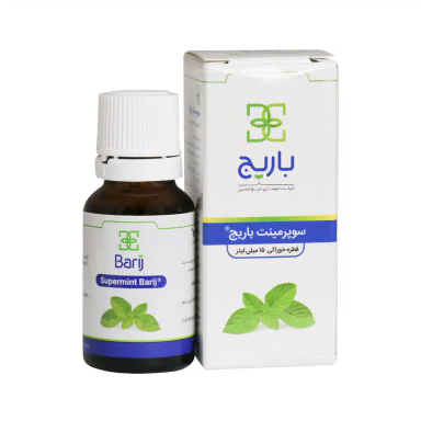 قطره نفخ و سوی هاضمه خوراکی سوپرمینت باریج اسانس حجم 15 میلی لیتر