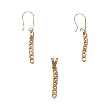 نیم ست طلا 18 عیار زنانه اپال گلد مدل کارتیه زنجیری