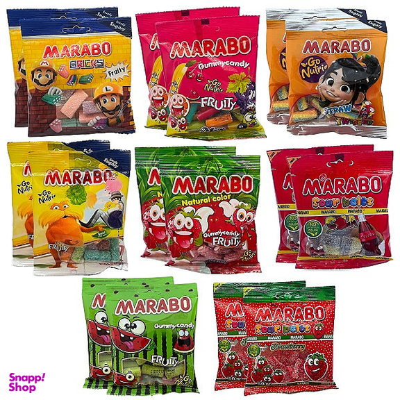 پاستیل میکس مارابو وزن 50 گرم بسته 16 عددی