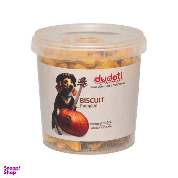 تشویقی سگ دودوتی طعم کدو تنبل کد 9363 وزن 350 گرم