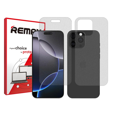 محافظ صفحه نمایش مات گوشی موبایل ریمکس مناسب برای اپل iPhone 16 Pro به همراه محافظ پشت گوشی