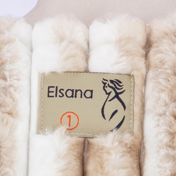 پالتو زنانه السانا مدل برفی کد 230435 رنگ سفید قهوه ای