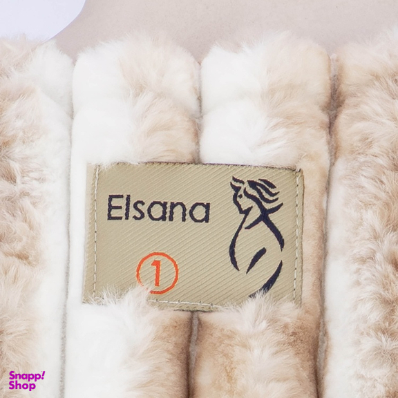 پالتو زنانه السانا مدل برفی کد 230435 رنگ سفید قهوه ای