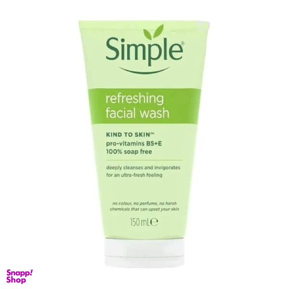ژل شست و شوی صورت سیمپل مدل refreshing facial wash مناسب پوست حساس حجم 150 میلی لیتر
