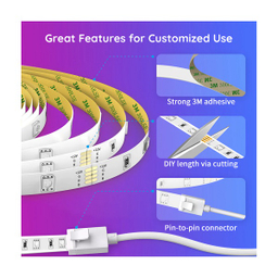 ریسه هوشمند گووی مدل RGB Smart WiFi + Bluetooth LED Strip H6110 سایز 10 متر